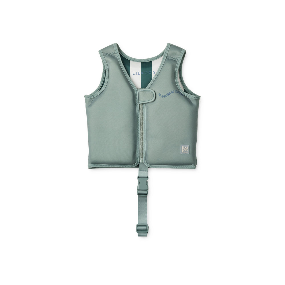 Liewood Dove Badevest It Comes In Waves Peppermint - år 11-15 Kg
