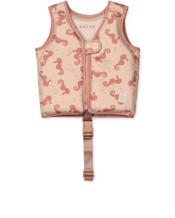 Liewood Dove Badevest Seahorse   Apple Blossom  -  år   11-15 Kg