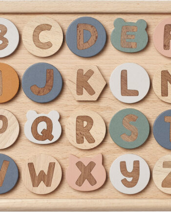 Liewood Russell Alphabet Activity Board Mustard Multi Mix