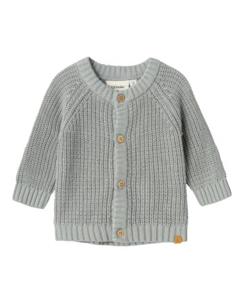 Lil Atelier Emlen Lin Knit Cardigan Limestone 56 Cm