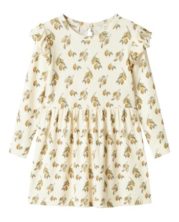 Lil Atelier Gavo Enk Dress Turtledove Lemon 92 Cm