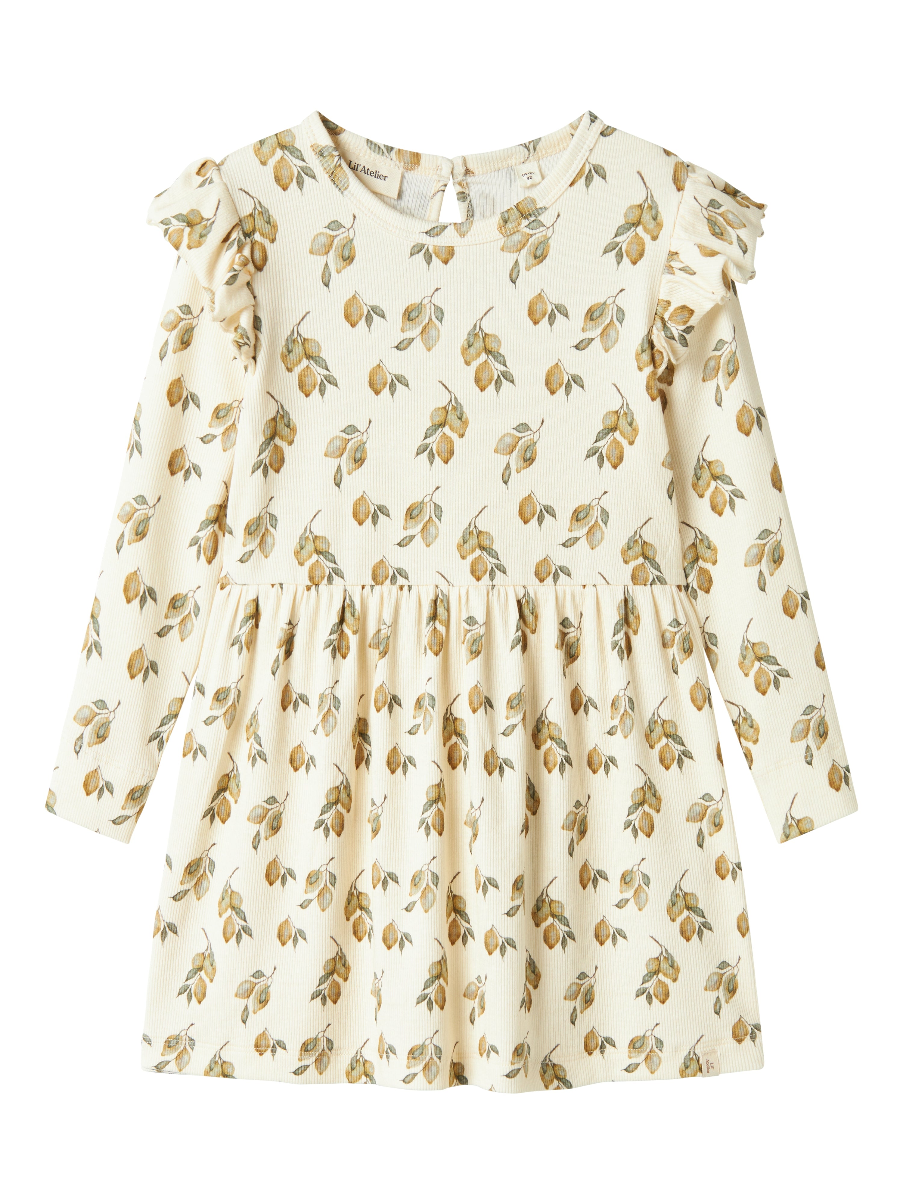 Lil Atelier Gavo Enk Dress Turtledove Lemon 92 Cm
