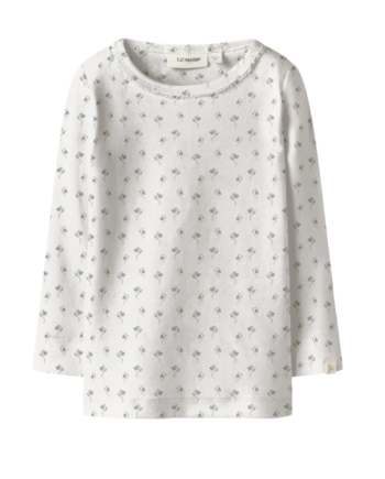 Lil Atelier Gayo Sag Ls Slim Top Coconut Milk Bell Flower 92 Cm