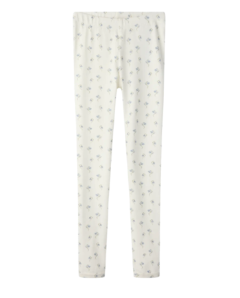 Lil Atelier Gayo Sag Slim Leggings Coconut Milk Bell Flower 92 Cm