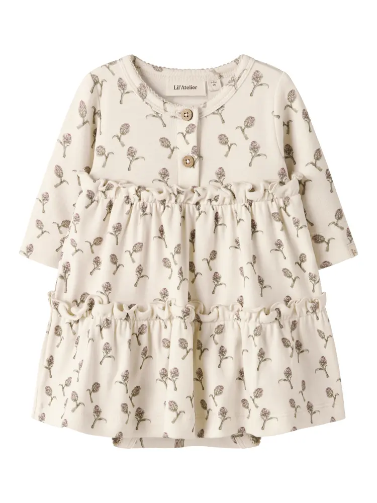 Lil  Atelier Gayo Sum Langærmet Bodykjole Turtledove 86