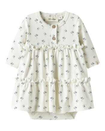 Lil Atelier Gayo Sum Ls Body Dress Coconut Milk Bell Flower 56 Cm