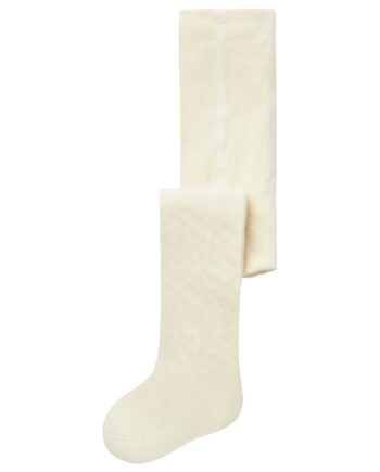 Lil Atelier Ilso Ana Pointelle Strømpebukser Turtledove 86 92 Cm
