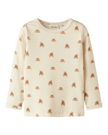 Lil Atelier Lavo Egi Ls Slim Top Turtledove Croissant 92 Cm