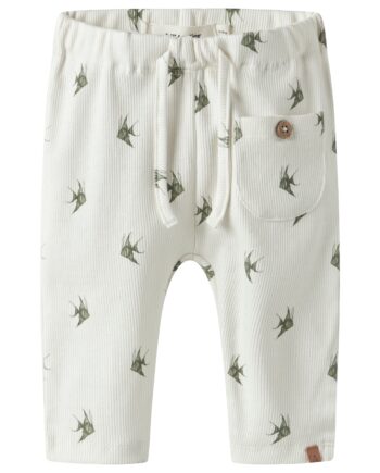 Lil Atelier Lavo Eko Loose Pants Coconut Milk Fish 56 Cm