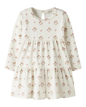 Lil Atelier Layo Sif Ls Dress Coconut Milk Flower Pink 92 Cm