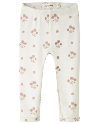 Lil Atelier Layo Sin Leggings Coconut Milk Flower Pink 56 Cm