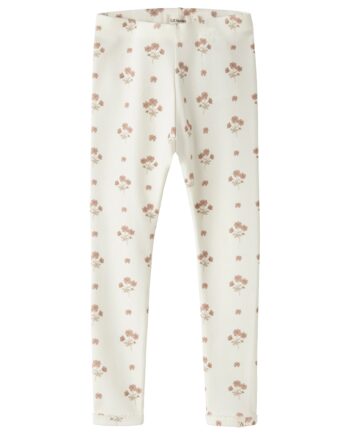 Lil Atelier Layo Sin Slim Leggings Coconut Milk Flower Pink 92 Cm