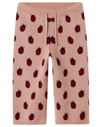 Lil Atelier Lulio Wide Knit Pants Misty Rose 92 Cm