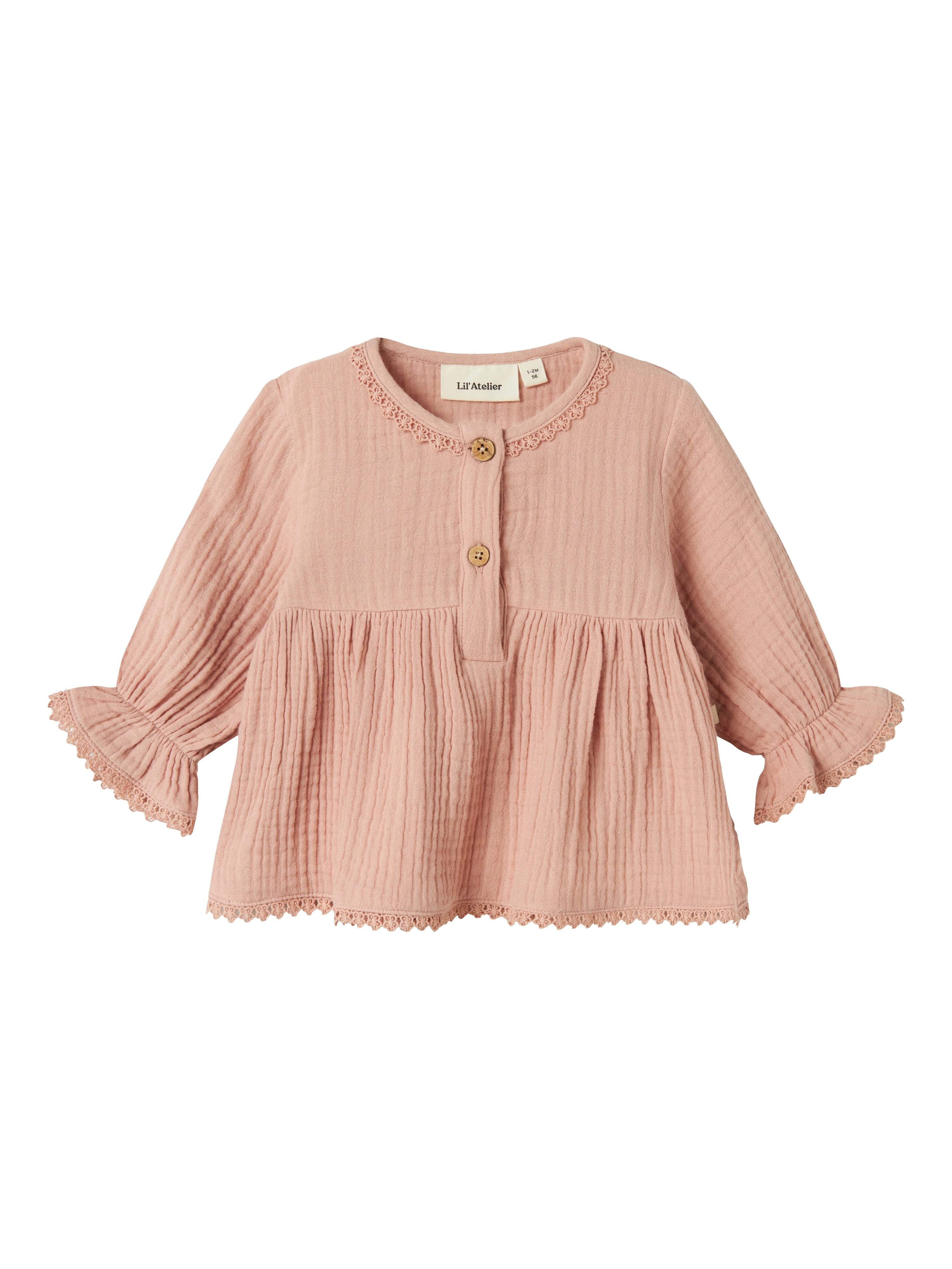 Lil Atelier Lulu Ls Shirt Misty Rose 68 Cm