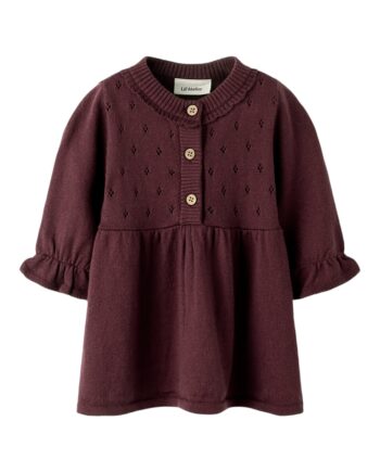 Lil Atelier Nimi Ls Knit Dress Catawba Grape 56 Cm
