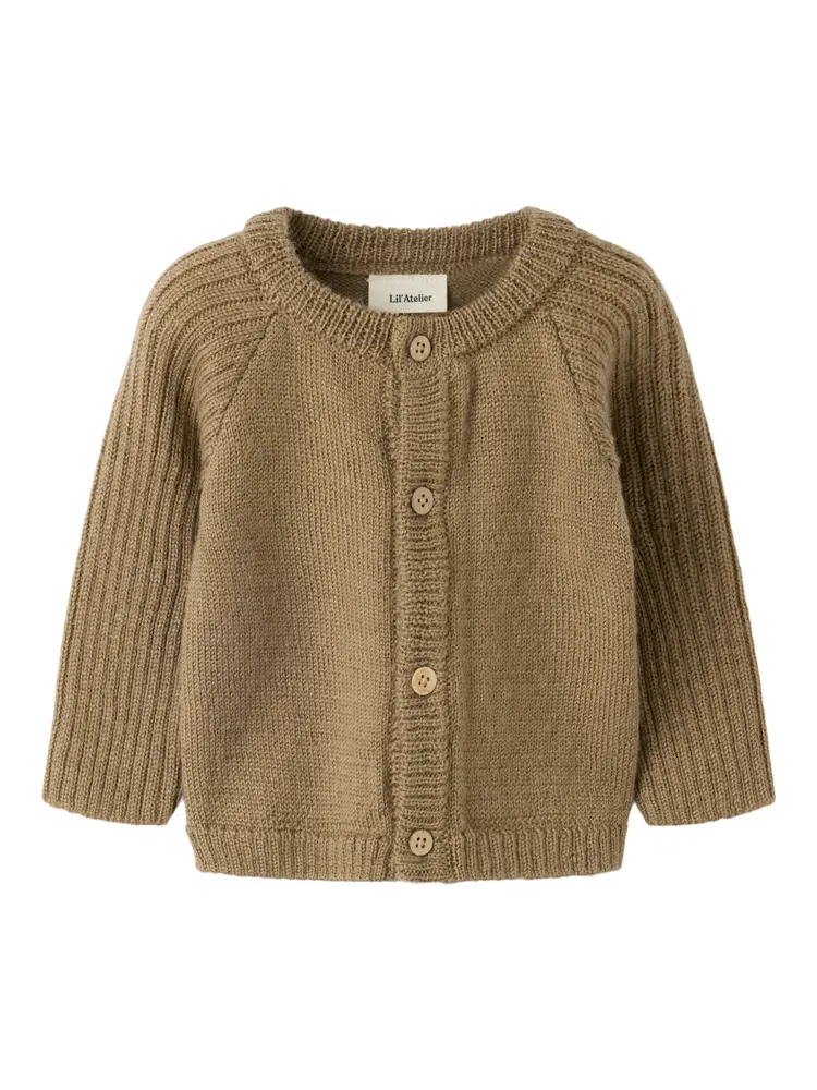 Lil  Atelier Nomo Noa Uld Cardigan Sepia Tint 74