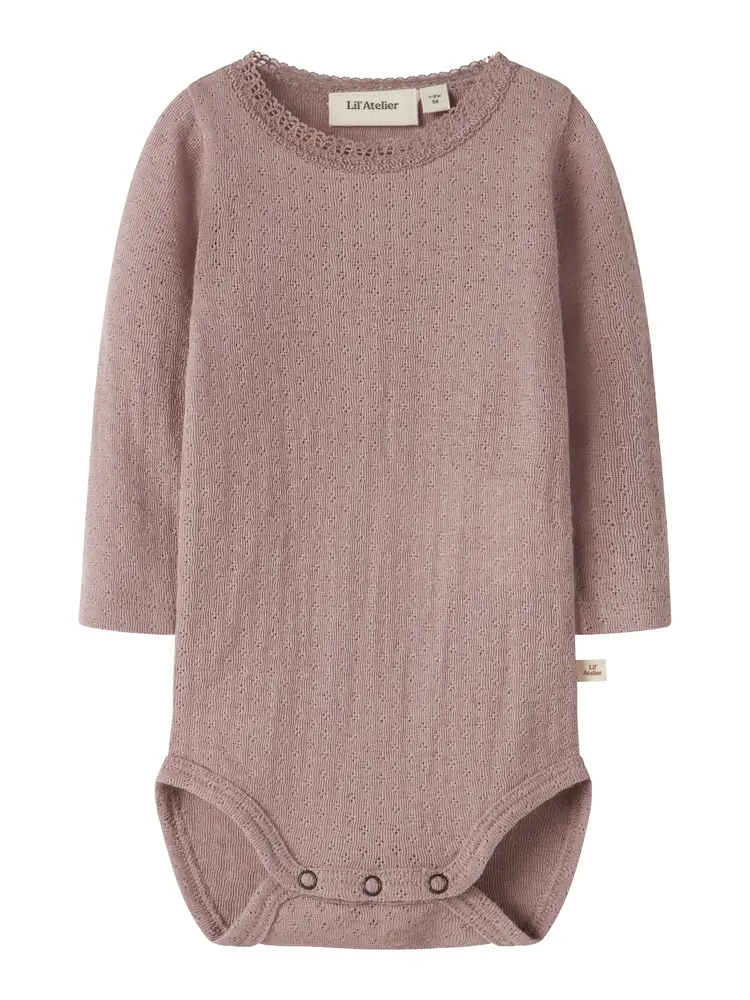 Lil  Atelier Nora Ned Uld Silke Langærmet Slim Body Fawn 56