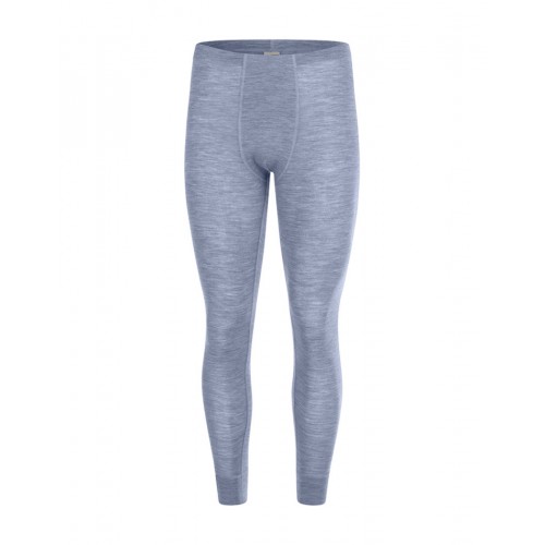 Longjohns Til Herre   100  Merino Uld   Light Blue Melange