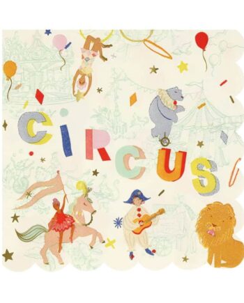 Meri Meri Servietter Cirkus 16 Pak