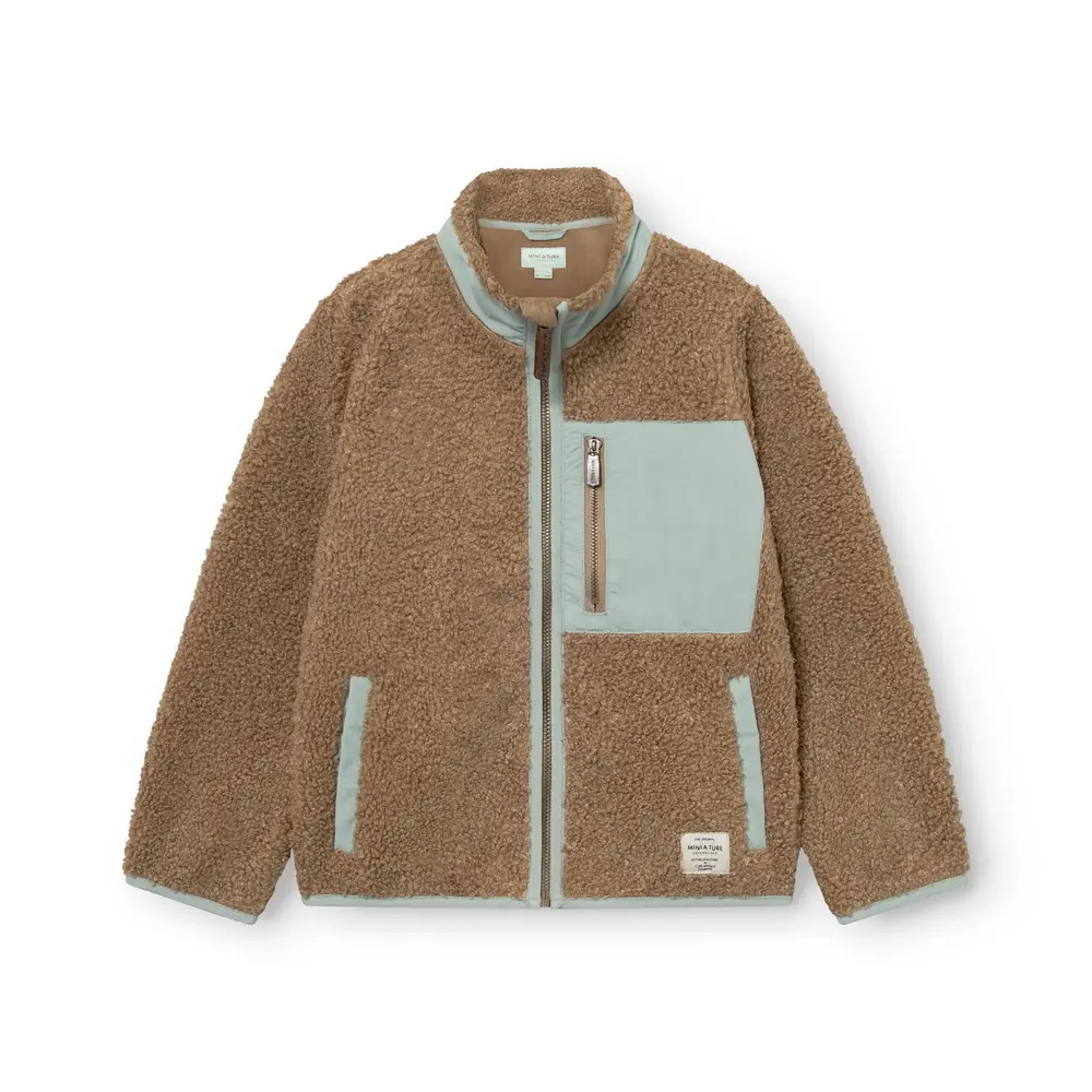Mini   Ture Matalinur Teddyfleece Jakke Otter Brown   år 92