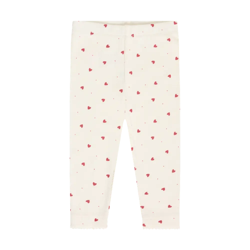 Minymo Rib Leggings Eggnog 68