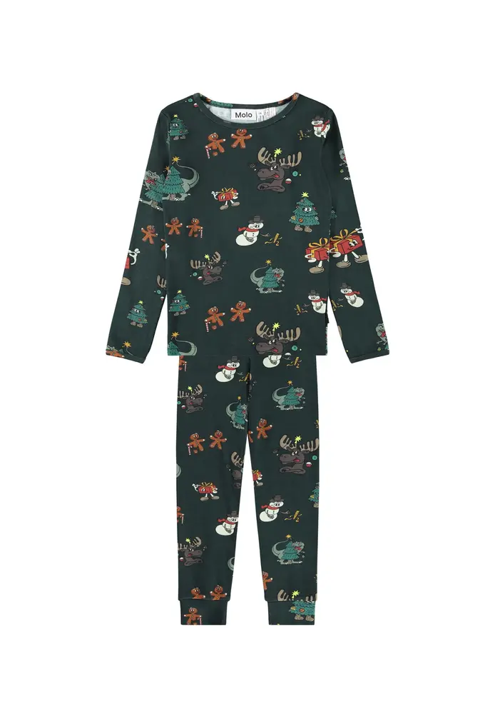 Molo Lue Nattøj Sæt Cartoony Xmas 104