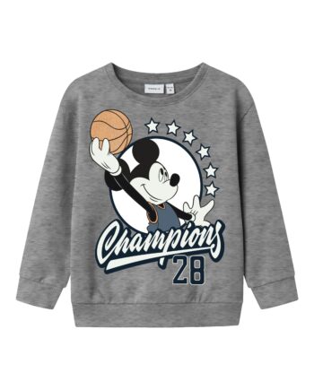 Name It Darius Mickey Mouse Sweatshirt Grey Melange 92 Cm