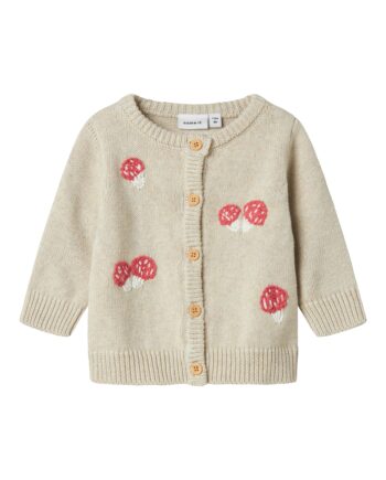 Name It Linie Strik Cardigan Peyote Melange 50 Cm