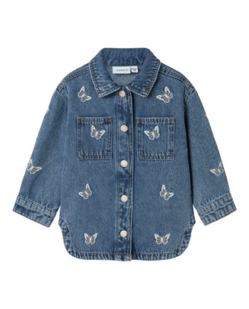 Name It Nina Denim Jacket Medium Blue Denim Butterfly 86 Cm