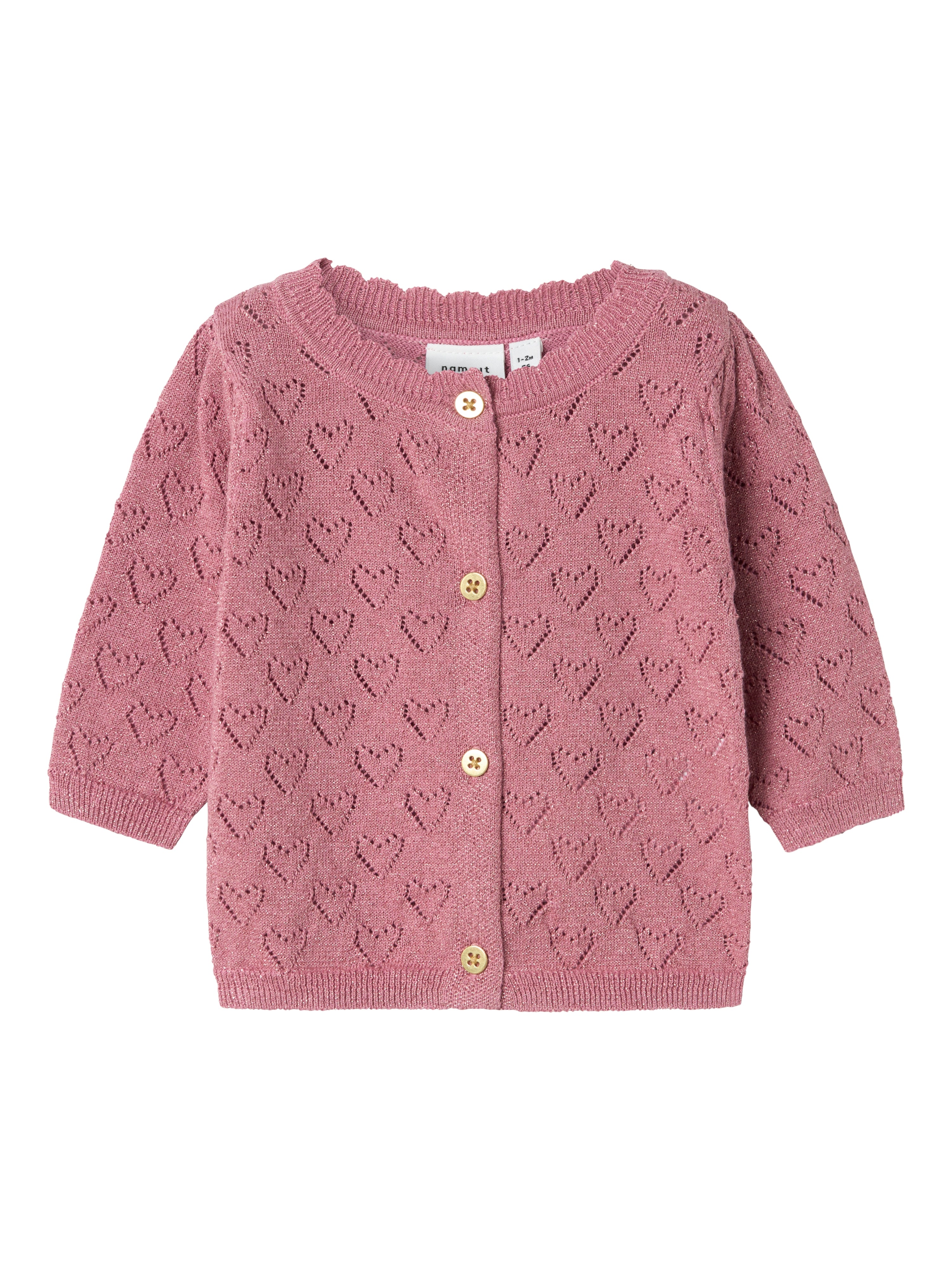 Name It Riglitter Strik Cardigan Mauve Orchid 50 Cm