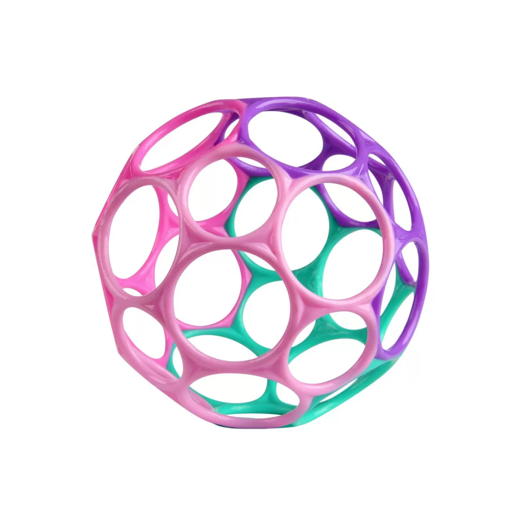 Oball Classic Bold 10 Cm Bright Starts Pink Turkis Lilla Lyserød