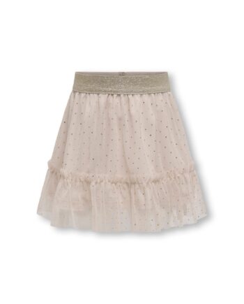 Only Mini Adaline Gold Dot Tulle Skirt Silver Gray 86 Cm