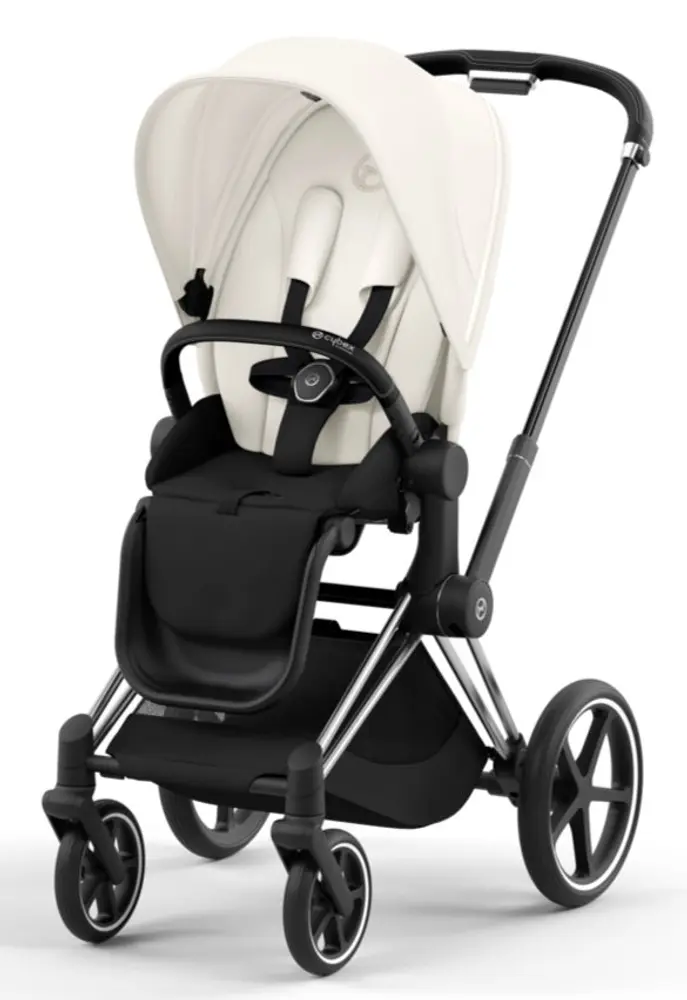 Priam Klapvogn Off White Chrome Black