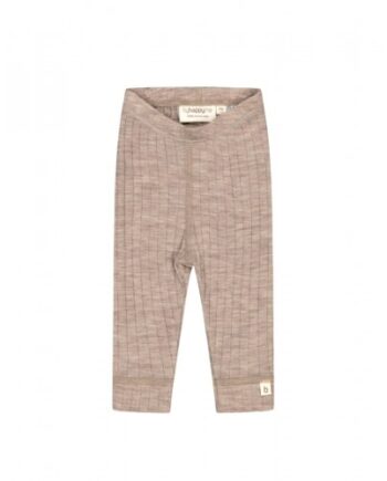 Rib Leggings   100  Merino Uld  Oeko-texâ  Beige Melange 56