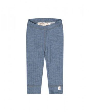Rib Leggings   100  Merino Uld  Oeko-texâ  Blue Melange 56