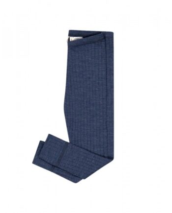 Rib Leggings   100  Merino Uld  Oeko-texâ  98 104 Navy Melange