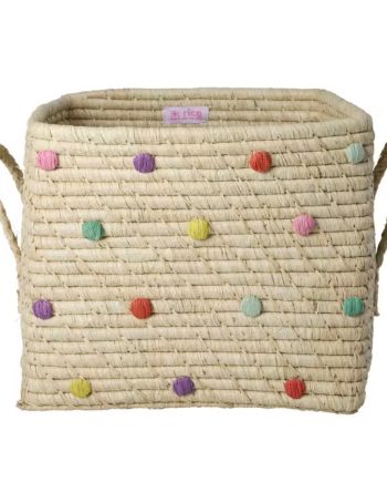 Rice Raffia Kurv Med Prikker