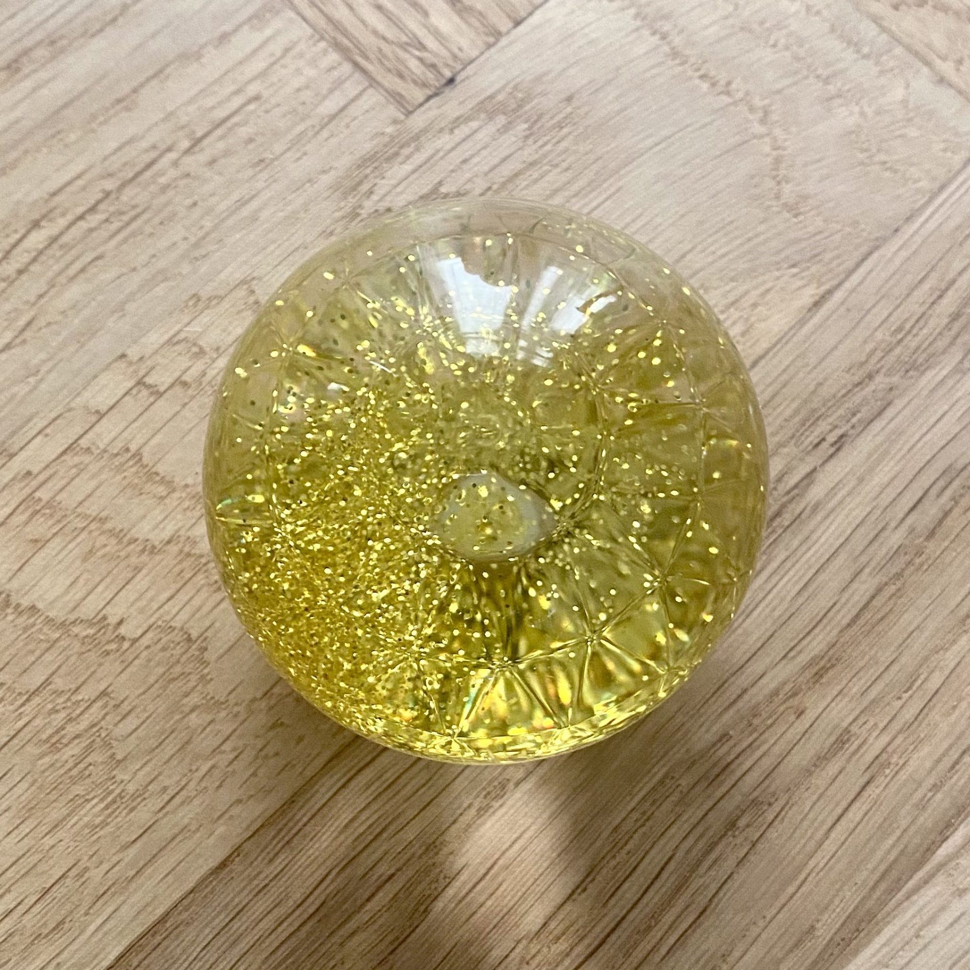 Sensorisk Glitterbold   Stk  Gul