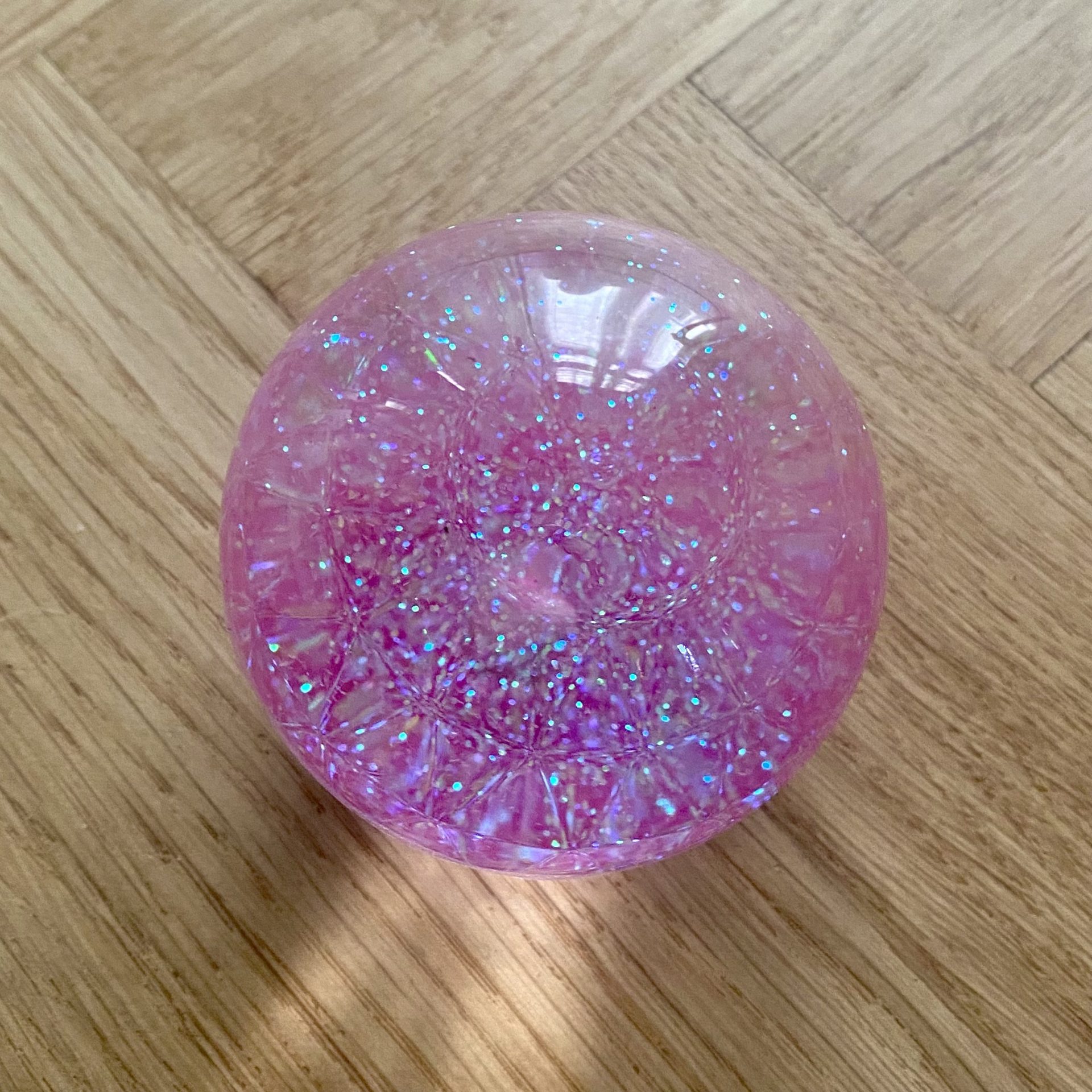 Sensorisk Glitterbold   Stk  Pink