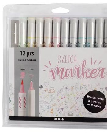 Sketch Marker Tusser Pastelfarver 12 Pak