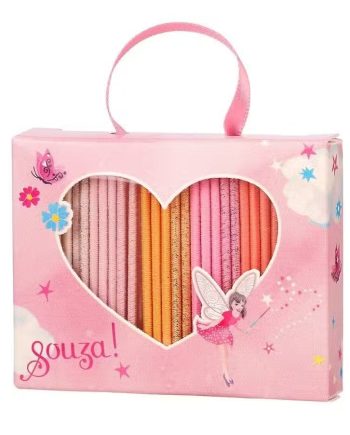 Souza Hårelastikker Cloe Pink 25 Stk
