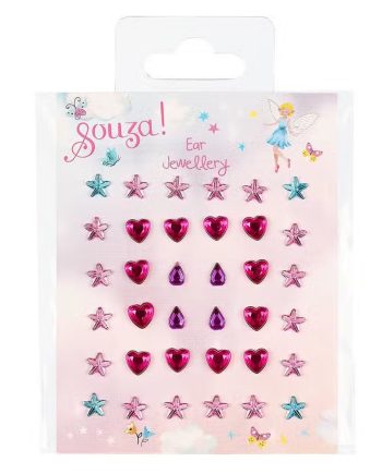 Souza øreringe Stickers Fe Blå 19 Par