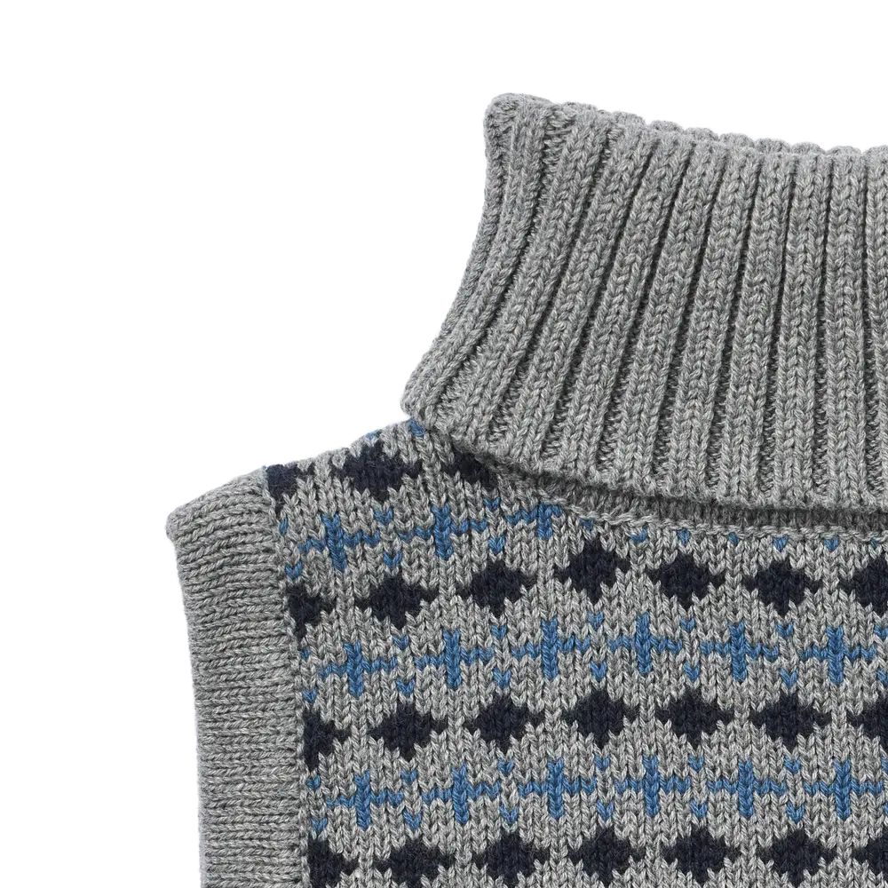 Stoffe Jacquard Halsedisse Grey Melange Onesize