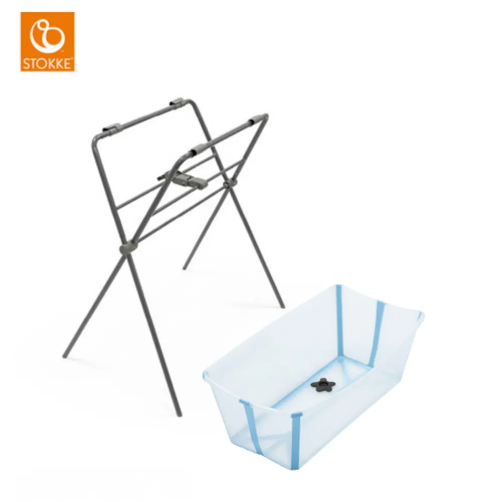 Stokke Flexi Bath Hvid Inkl  Grå Stativ