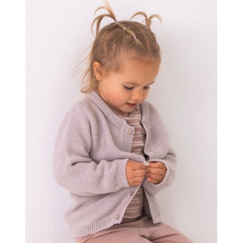Strik Cardigan 100 Merino Uld Til Baby Oeko-texâ 50 56 Beige Melange