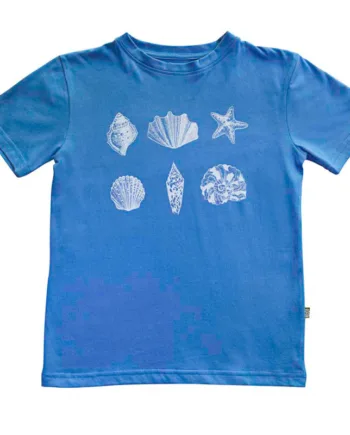 -shirt Med Hvide Strandskaller Blå