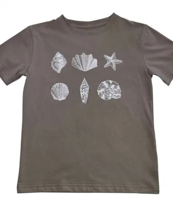 -shirt Med Hvide Strandskaller Brun