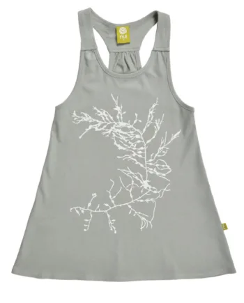 Tank-top Sommerkjole Grå Med Print
