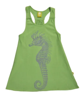 Tank-top Sommerkjole Grøn Med Print