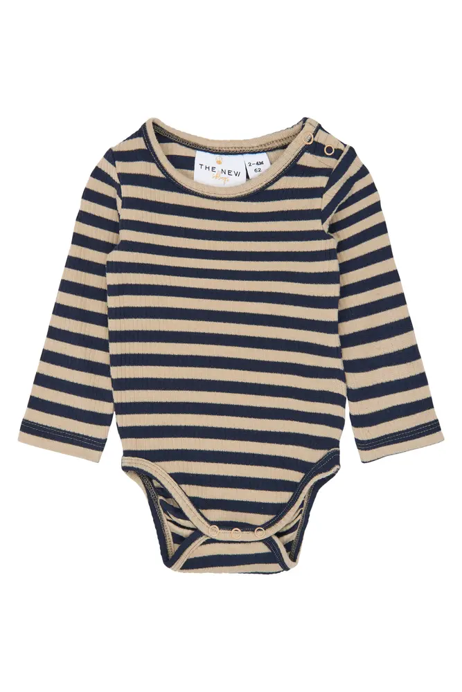 The New Siblings Fro Langærmet Rib Body Navy Blazer Striped 92